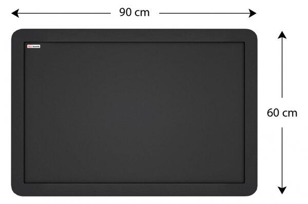 Allboards, Černá křídová tabule 90x60 cm, dřevěný rám, černý smartphone TB96iPC