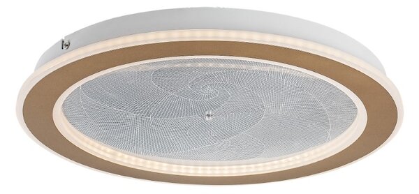 RABALUX 71281 Efrael stropní svítidlo D400mm LED 24W/2600/1700lm 3000-6500K zlatá, průhledná, stmívatelné, dálkový ovladač