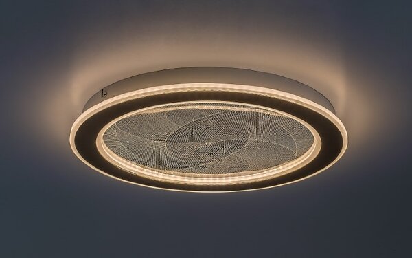RABALUX 71281 Efrael stropní svítidlo D400mm LED 24W/2600/1700lm 3000-6500K zlatá, průhledná, stmívatelné, dálkový ovladač