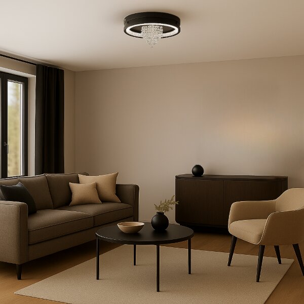 RABALUX 71352 Maribell stropní svítidlo D300mm LED 20W/2400/1000lm 3000-4000K černá, DIP switch