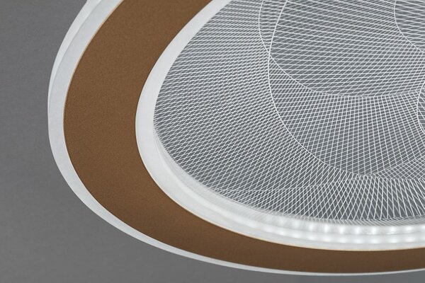 RABALUX 71281 Efrael stropní svítidlo D400mm LED 24W/2600/1700lm 3000-6500K zlatá, průhledná, stmívatelné, dálkový ovladač