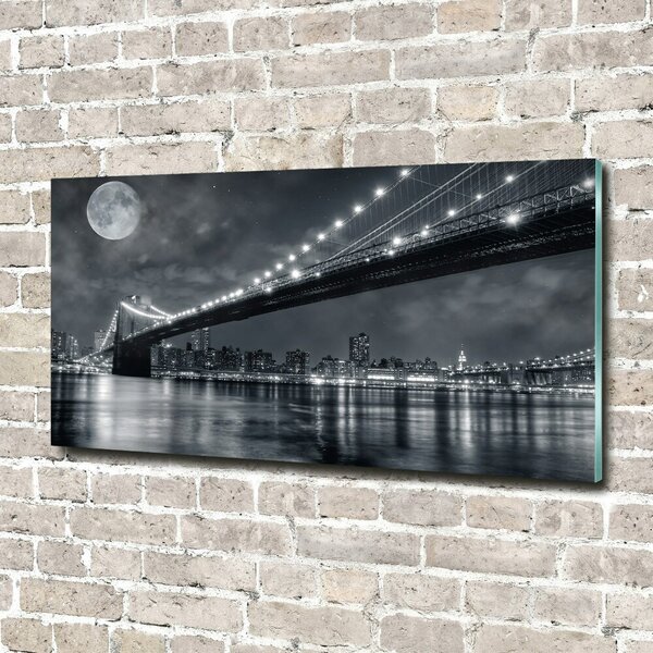 Moderní skleněný obraz z fotografie Brooklynský most osh-15676398