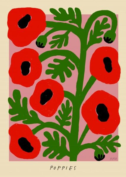 PSTR studio Plakát Poppies