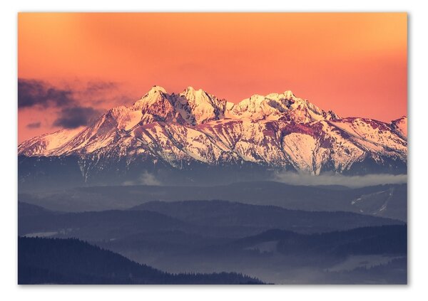 Fotoobraz na skle Východ slunde Tatry osh-158378613