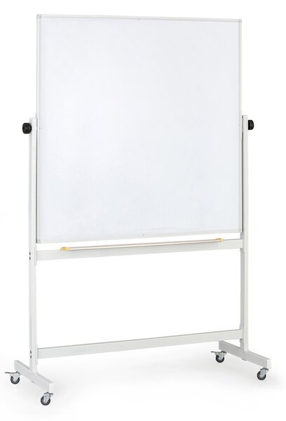 Mobilní otočná magnetická tabule, lakovaný povrch, 1200 x 1200 mm