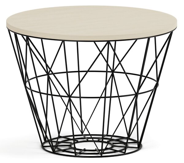 Kulatý konferenční stolek STILO, průměr 60 cm, bříza