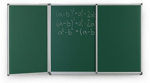 Rozevírací zelená keramická tabule pro popis křídou, magnetická, 3000 x 1000 mm