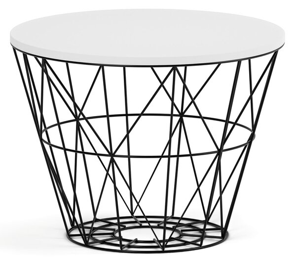 Kulatý konferenční stolek STILO, průměr 60 cm, bílá