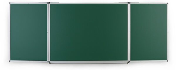Rozevírací zelená keramická tabule pro popis křídou, magnetická, 3000 x 1000 mm