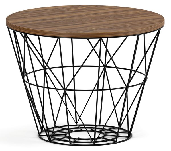 Kulatý konferenční stolek STILO, průměr 60 cm, ořech