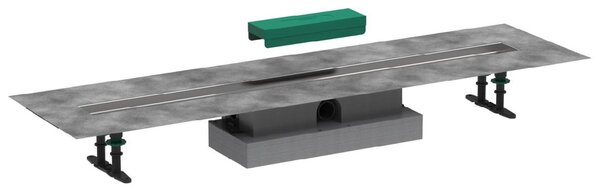 Hansgrohe uBox universal - Set pro plochou instalaci lineárního sprchového žlabu 1000 mm, nerez 56020180
