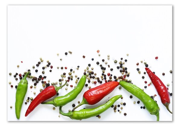 Foto obraz sklo tvrzené Chilli papričky osh-166768878