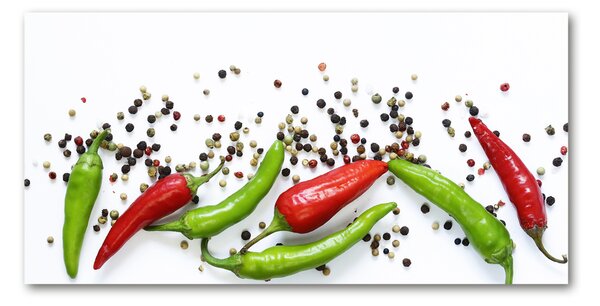 Foto obraz sklo tvrzené Chilli papričky osh-166768878