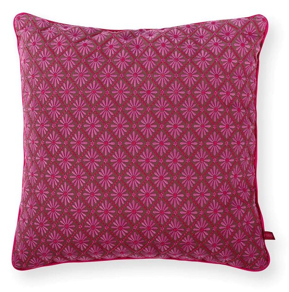 Pip Studio dekorační polštář Giyani Embroidery 50 x 50 cm - růžový