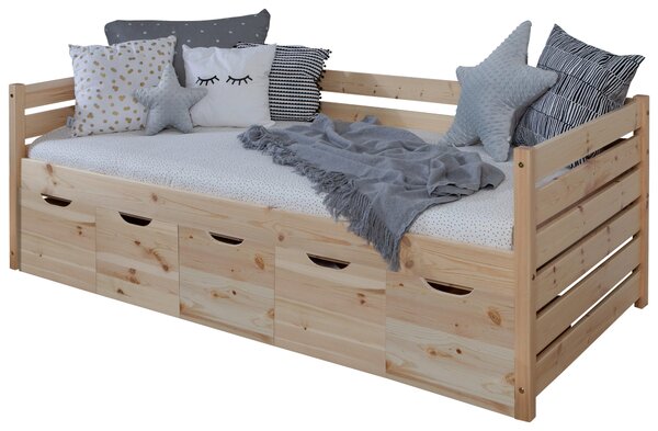 POSTEL S ÚLOŽNÝM PROSTOREM, 90/200 cm, přírodní barvy MID.YOU - Online Only dětské postele, Online Only