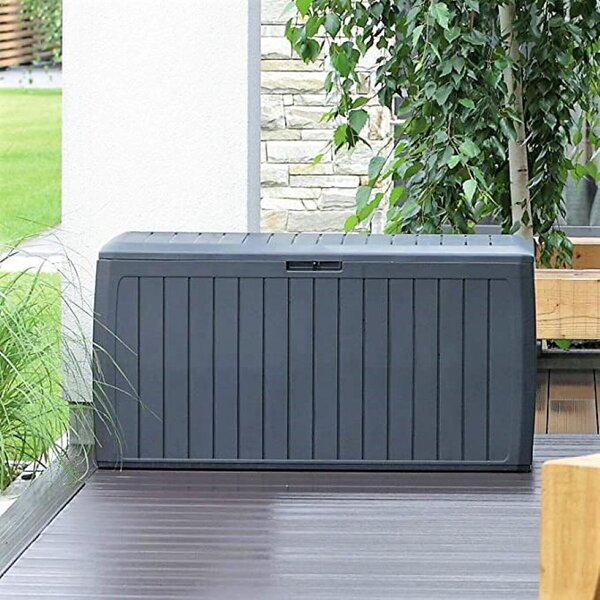 PROSPERPLAST Zahradní box BOXE BOARD antracit 116cm - 290L