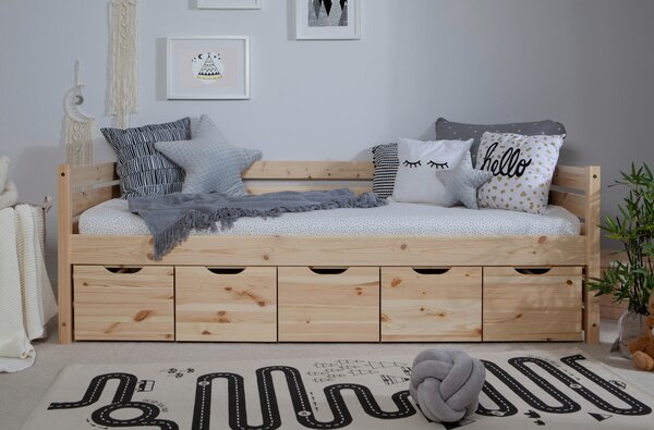 POSTEL S ÚLOŽNÝM PROSTOREM, 90/200 cm, přírodní barvy MID.YOU - Online Only dětské postele, Online Only