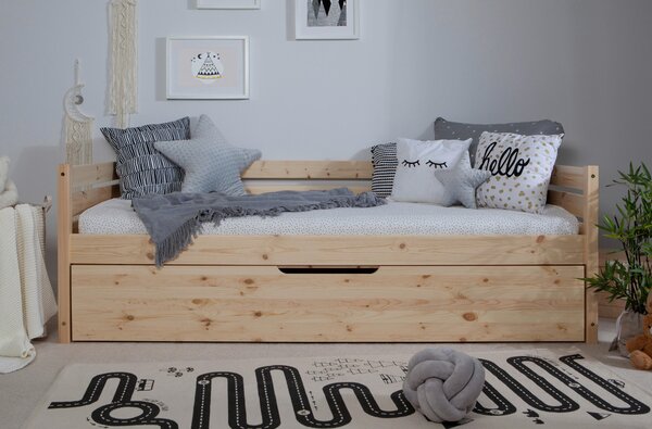 POSTEL S ÚLOŽNÝM PROSTOREM, 90/200 cm, přírodní barvy MID.YOU - Online Only dětské postele, Online Only