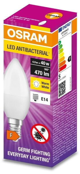 LED Antibakteriální žárovka B40 E14/4,9W/230V 2700K - Osram
