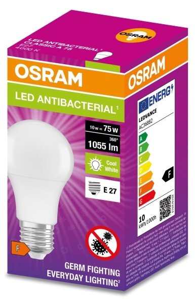LED Antibakteriální žárovka A75 E27/10W/230V 4000K - Osram