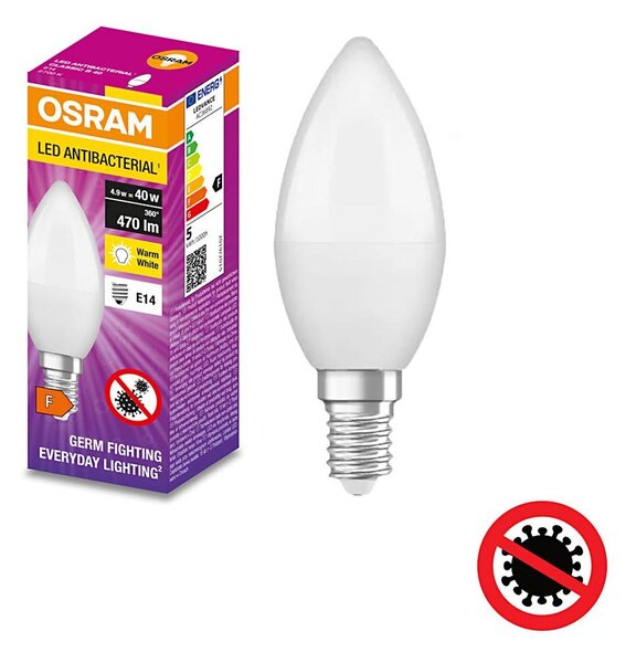LED Antibakteriální žárovka B40 E14/4,9W/230V 2700K - Osram
