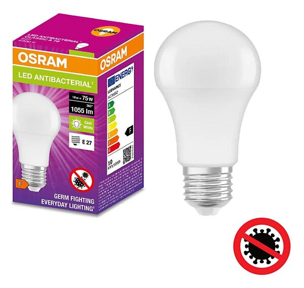 LED Antibakteriální žárovka A75 E27/10W/230V 4000K - Osram
