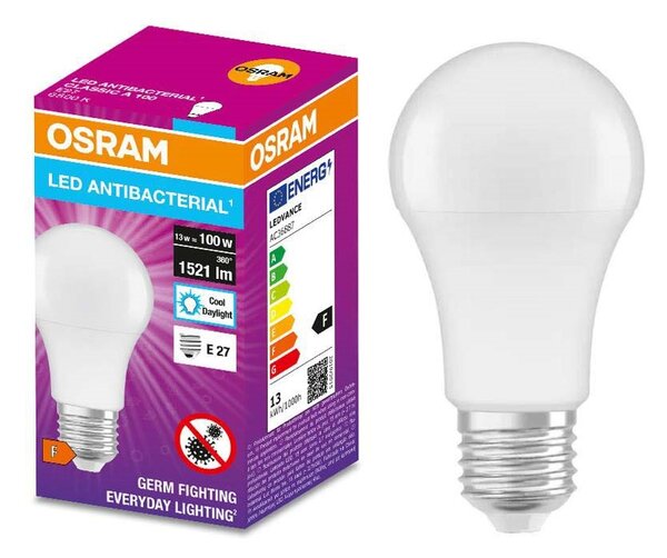 LED Antibakteriální žárovka A100 E27/13W/230V 6500K - Osram