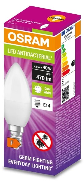 LED Antibakteriální žárovka B40 E14/4,9W/230V 4000K - Osram