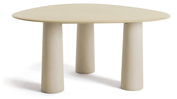 Ethimo Jídelní stůl Bold, Ethimo, 150x150x74 cm, nohy beton barva Concrete Beige, deska přírodní kámen