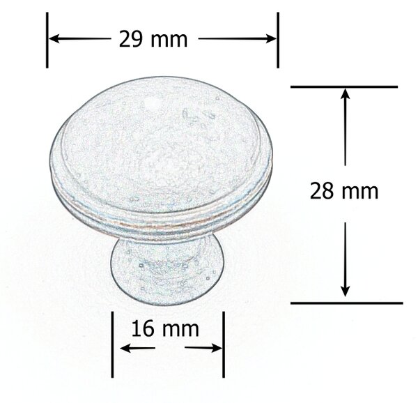 In-Design Nábytková knopka ANELO černá měď patina