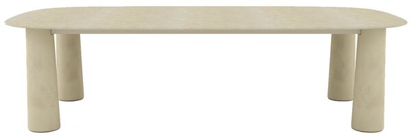 Ethimo Jídelní stůl Bold, Ethimo, 280x150x74 cm, nohy beton barva Concrete Beige, deska přírodní kámen