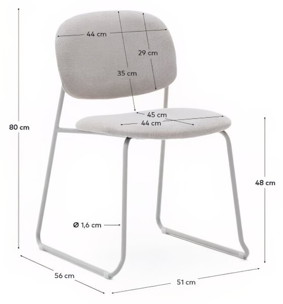 Béžová jídelní židle Kave Home Meli
