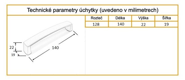 In-Design Nábytková úchytka Beny žlutá