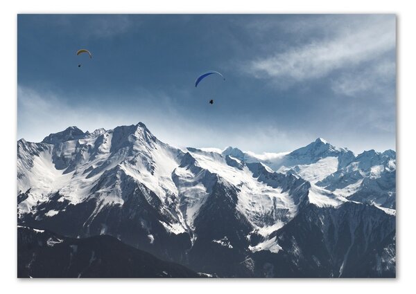 Foto obraz fotografie na skle Paragliding Alpy osh-175499481