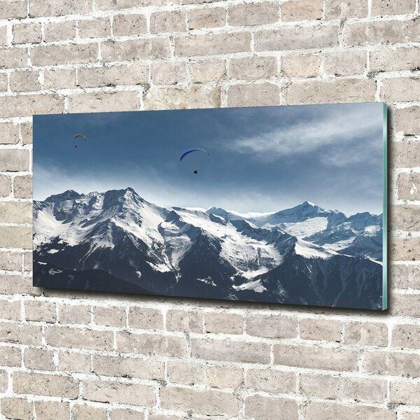 Foto obraz fotografie na skle Paragliding Alpy osh-175499481