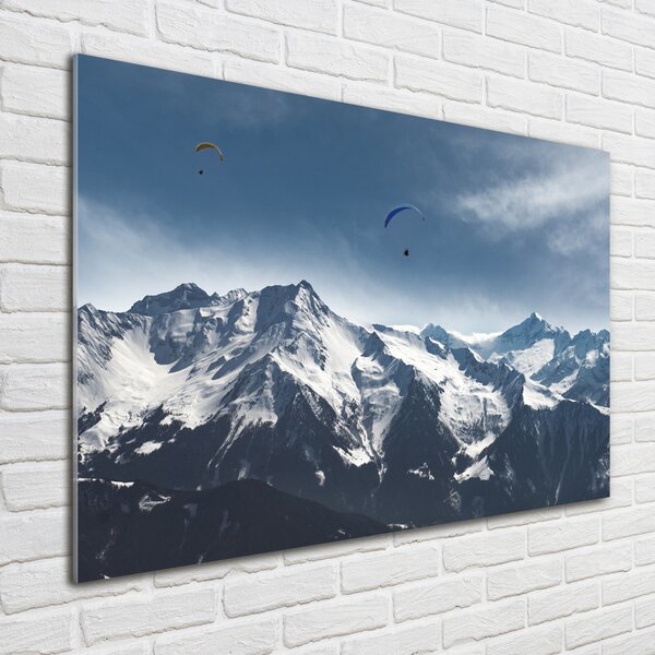 Foto obraz fotografie na skle Paragliding Alpy osh-175499481