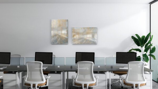 ALLboards METAL MB64_00101 Magnetická kovová tabule zlatý beton 60x40 cm