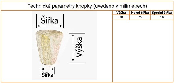 In-Design Nábytková knopka/věšák Fonta dub lakovaný