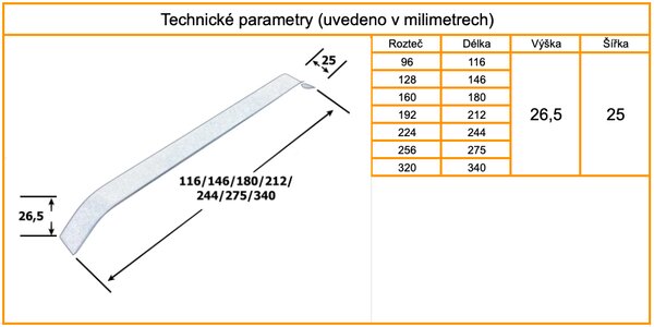 In-Design Nábytková úchytka Skala černá matná Rozteč úchytky (mm): 96