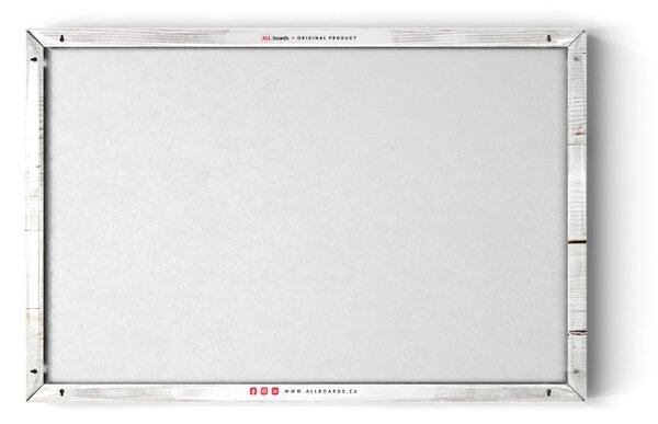 ALLboards METAL MB64_00103 Magnetická kovová tabule mapa světa ve světlých barvách 60x40 cm