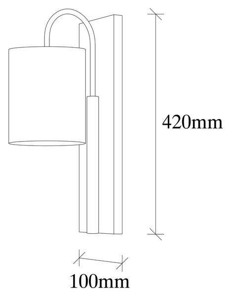 Opviq Nástěnná lampa Baston II černá/hnědá