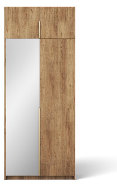 ADRK Šatní skříň s horním nástavcem ALERA II AG 100, dub artisan/madlo zlaté