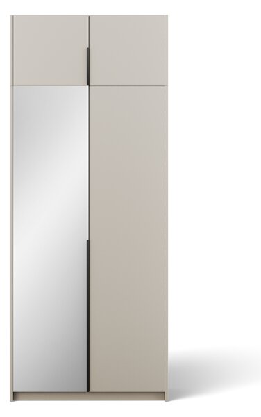ADRK Šatní skříň s horním nástavcem ALERA II KB 100, kašmír/madlo černé