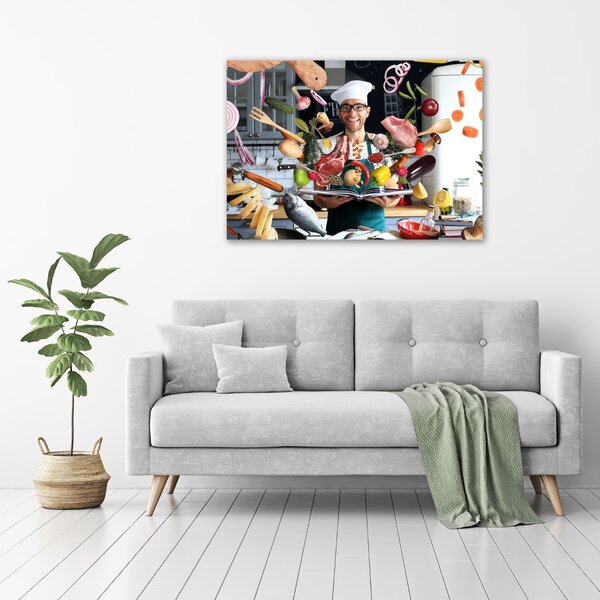Foto obraz canvas Kuchař recept oc-179590171