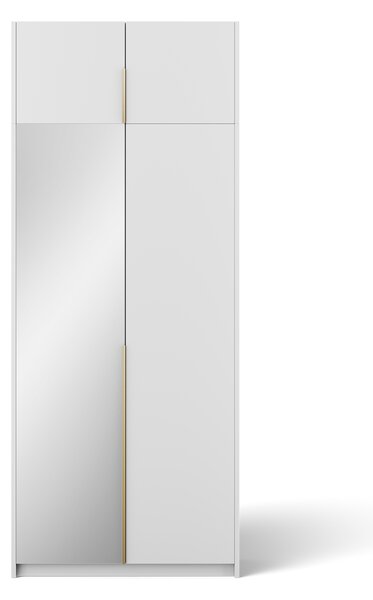 ADRK Šatní skříň s horním nástavcem ALERA II WG 100, bílá/madlo zlaté