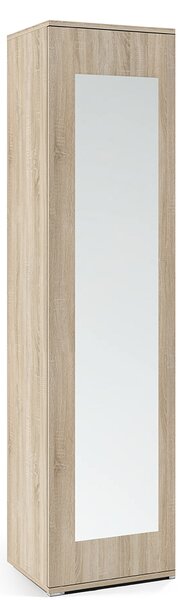 Šatní skříň se zrcadlem, 45 cm Barva dřeva: Sonoma