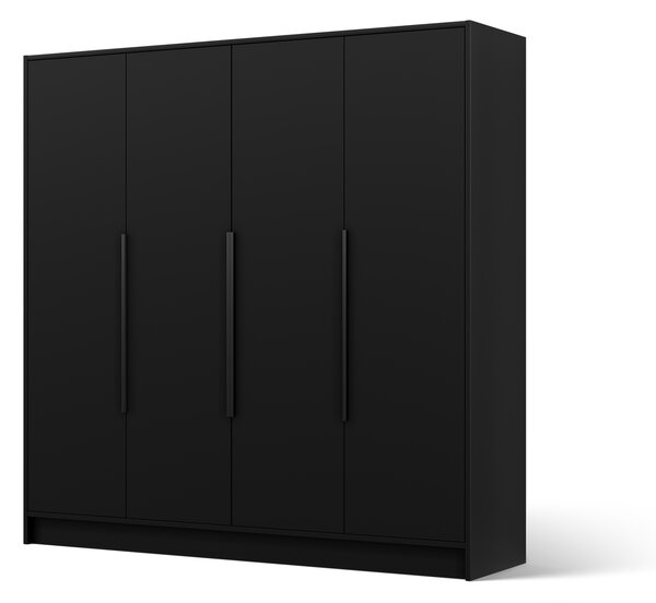 ADRK Šatní skříň Palladio BB 200, černá/madlo černé