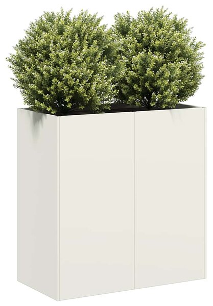 Truhlík bílý 80x40x80 cm ocel válcovaná za studena