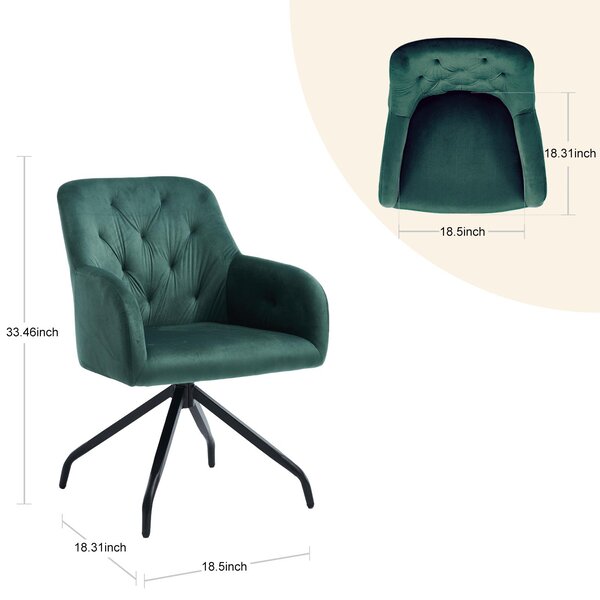 Jídelní židle - Židle - Sedací křeslo - Otočná židle - Sada 2 kusů - Otočná o 360°