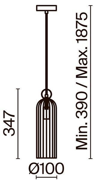 STROPNÍ ZÁVĚSNÉ SVÍTIDLO, 10/34,7 cm - Online Only svítidla, Online Only